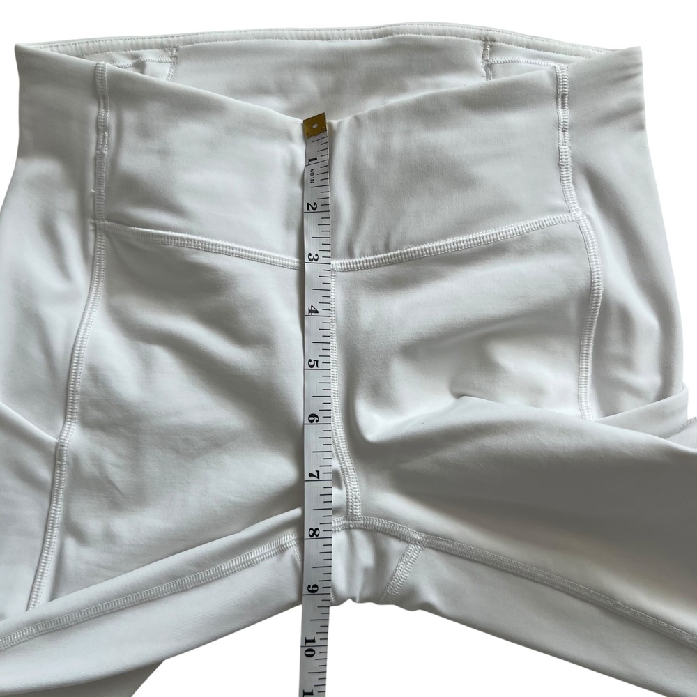 Lululemon White Speed Up Tight High Rise Pocket Leggings SZ 4 Athletic Sporty - Picture 8 of 10